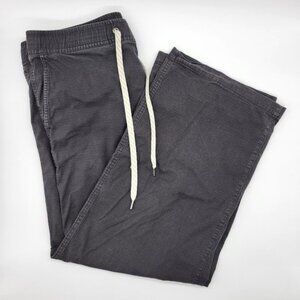 Vuori Women's Ripstop Wide Leg Cropped Drawstring Pants Size Large Gray DEFECT
